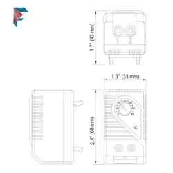 ترموستات تابلویی | گرمایشی | KTO 011 | ریلی | 0 تا 60 درجه سانتیگراد