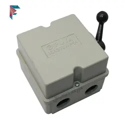 کلید بالابر ساختمانی تک فاز | 16 آمپر | دو طرفه (1-0-2) | چدنی