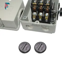 کلید بالابر ساختمانی تک فاز | 16 آمپر | دو طرفه (1-0-2) | چدنی