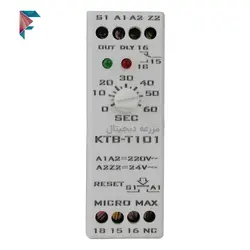 تایمر تاخیر در وصل 0 تا 60 ثانیه (کتابی - ریلی) | 24 ولت و 220 ولت | KTB-T101