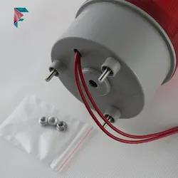 آژیر گردان LED | قرمز | بیزر دار(پیزو) | 220 ولت