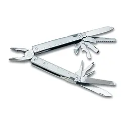 ابزار سوییس تول ویکتورینوکس – انبر 27 کاره با کیف چرمی مشکی – Victorinox SwissTool – 3.0323.L