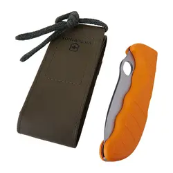 چاقوی شکاری نارنجی تاشو به همراه کیف چرمی ویکتورینوکس - Victorinox Hunter Pro Orange - 0.9410.9