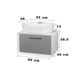 ست کابینت و روشویی دلفین مدل 1133 به همراه آینه و باکس