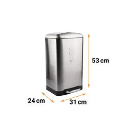 سطل زباله پدالی دلفین مدل Pr-20ltr-ss
