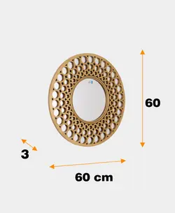 آینه دلفین کد 1703-G طلایی