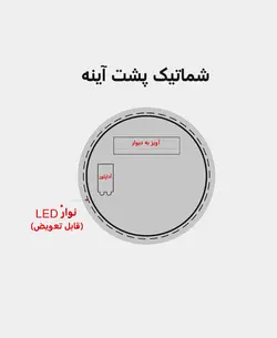 آینه لمسی دلفین مدل TCH-SQ-61