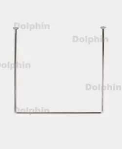 میله پرده حمام مدل U سایز 90x90