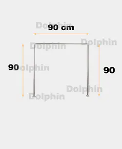 میله پرده حمام مدل U سایز 90x90