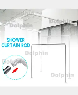 میله پرده حمام مدل U سایز 90x90