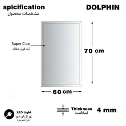 آینه سرویس بهداشتی دلفین مدل RGB-R-6070