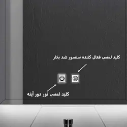 آینه سرویس بهداشتی دلفین مدل ضدبخار TCH-HT-Q-70
