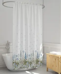 پرده حمام دلفین مدل EV-2558 سایز 180x200سانتی متر