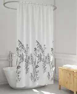 پرده حمام دلفین مدل EV-3389 سایز 180x200سانتی متر