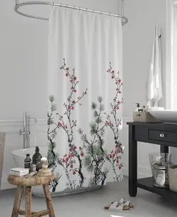 پرده حمام دلفین مدل jack-7766 سایز 180x200 سانتی متر