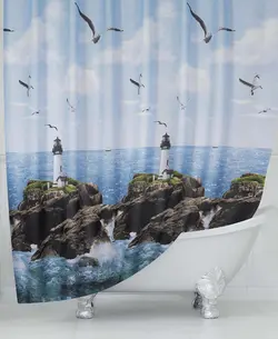 پرده حمام دلفین مدل Tor-9298 سایز 180x200سانتی متر