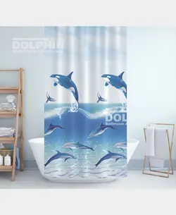 قیمت، مشخصات و خرید پرده حمام کد jack-9515 | صنایع دلفین ایران