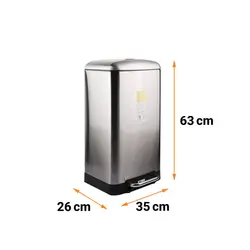 سطل زباله پدالی دلفین مدل Pr-30ltr-ss