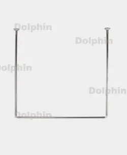 میله پرده حمام مدل U سایز 90x90