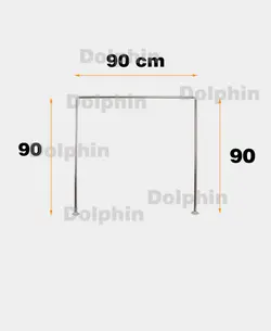 میله پرده حمام مدل U سایز 90x90