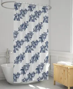 پرده حمام دلفین مدل EV-1619 سایز 180x200 سانتی متر