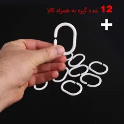 پرده حمام دلفین مدل EV-1619 سایز 180x200 سانتی متر