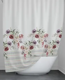 پرده حمام دلفین مدل GU-11237 سایز 180x200سانتی متر