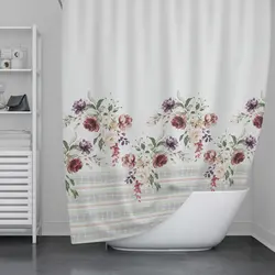 پرده حمام دلفین مدل GU-11237 سایز 180x200سانتی متر