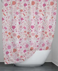 پرده حمام دلفین مدل GU-6811 سایز 180x200سانتی متر