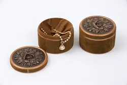 جا جواهری گرد رویه مسی سایز 15 | محصولات چرم | فروشگاه اینترنتی دونامال