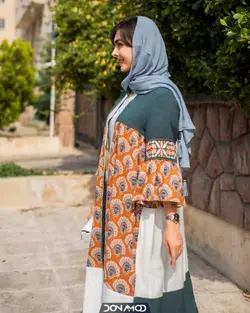 مانتو آستین هندی سبز