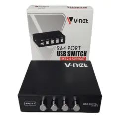 سوئیچ دو پورت وی نت مدل V-SWVGAM04 - دنیا کامپیوتر
