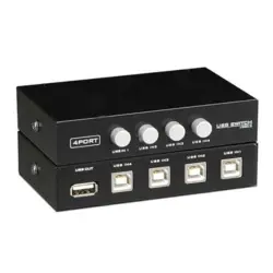 هاب سوئیچ 4 پورت پرینتر دستی وی نت مدل V-SWUSBM04 - دنیا کامپیوتر