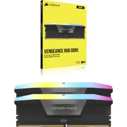 رم کامپیوتر دوکاناله 32 گیگابایتی کورسیر ونجنس آر جی بی مدل CORSAIR VENGEANCE RGB 32G 6000 DDR5