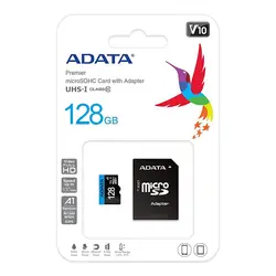 کارت حافظه microSDHC ای دیتا کلاس 10 استاندارد UHS-I U1 سرعت 100MBps مدل Premier ظرفیت 128 گیگابایت