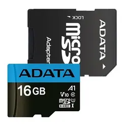 کارت حافظه microSDHC ای دیتا کلاس 10 استاندارد UHS-I U1 سرعت 100MBps مدل Premier ظرفیت 16 گیگابایت
