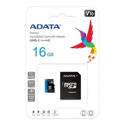 کارت حافظه microSDHC ای دیتا کلاس 10 استاندارد UHS-I U1 سرعت 100MBps مدل Premier ظرفیت 16 گیگابایت