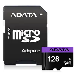 کارت حافظه microSDHC ای دیتا کلاس 10 استاندارد UHS-I U1 سرعت 80MBps مدل Premier ظرفیت 128 گیگابایت