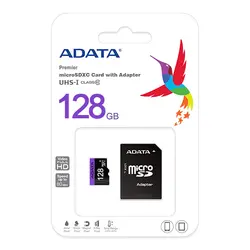 کارت حافظه microSDHC ای دیتا کلاس 10 استاندارد UHS-I U1 سرعت 80MBps مدل Premier ظرفیت 128 گیگابایت