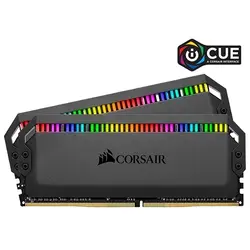 رم کامپیوتر کورسیر DDR4 دوکاناله 3600MHz CL18 مدل Dominator Platinum RGB ظرفیت 64 گیگابایت