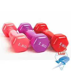 دمبل روکش دار 2عددی 1 کیلویی کد 2094