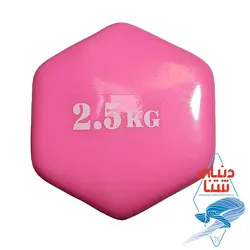 دمبل روکش دار 2عددی 2.5 کیلویی کد 2096