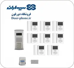 پکیج هشت واحدی آیفون تصویری سیماران 4.3 اینچ بدون حافظه