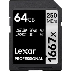Lexar 64GB Professional 1667x UHS-II SDXC