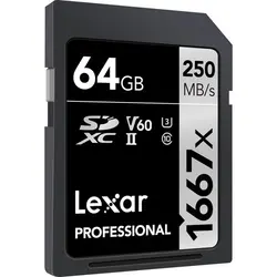 Lexar 64GB Professional 1667x UHS-II SDXC