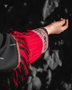 مانتو قلمکار طرح ترکمن دوزی