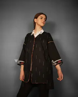 مانتو قلمکار طرح ترکمن