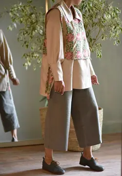 مانتو جلیقه سوزن دوزی