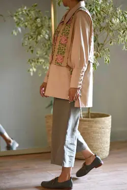 مانتو جلیقه سوزن دوزی