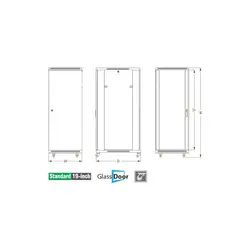 رک ایستاده اچ پی آسیا ۴۷ یونیت عمق ۶۰ سانتیمتر